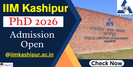 IIM Kashipur PhD Admission Open  2026